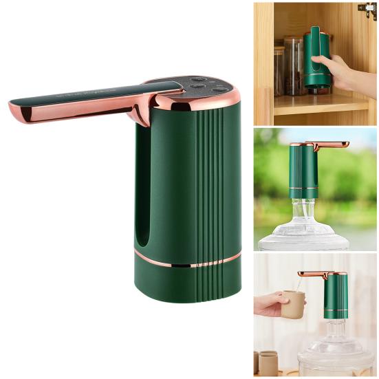 Foldable Water Dispenser Pump with 3 Speed Modes 1200mAh Automatic Water Pump for 5-Gallon Bottles 600ml Timed Dispensing Water Pump