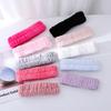 Fascia per Lavaggio Viso, Elastico per Lavaggio Viso, Fascia per Capelli da Donna, Peluche Monocolore, Fascia per Capelli da Casa per Trucco, Elastico per Capelli