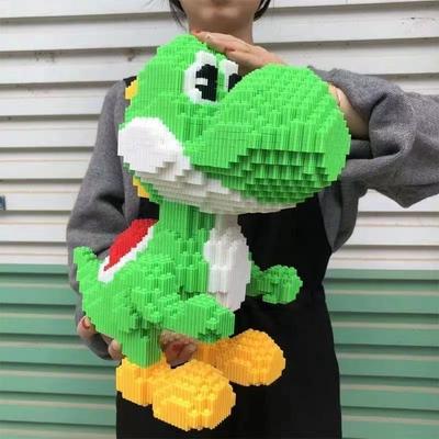 Super Mario Serie Yaoxi Dinosaurier Kleine Partikel Bausteine Kinder Zusammengebaute Bausteine Spielzeug Junge Bi