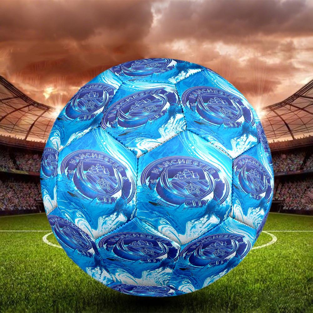 Fußballmannschaft City FC Aufdruck Größe 5 Fußball, Standard-Matchball für Sportspiele und Mannschaftstraining, Ideales Geschenk für Fußballfans