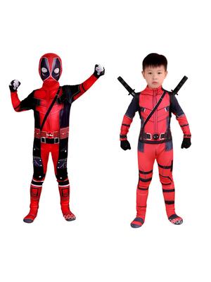 Collant Pezzo Unico di Deadpool Costume di Halloween per Bambini e Adulti