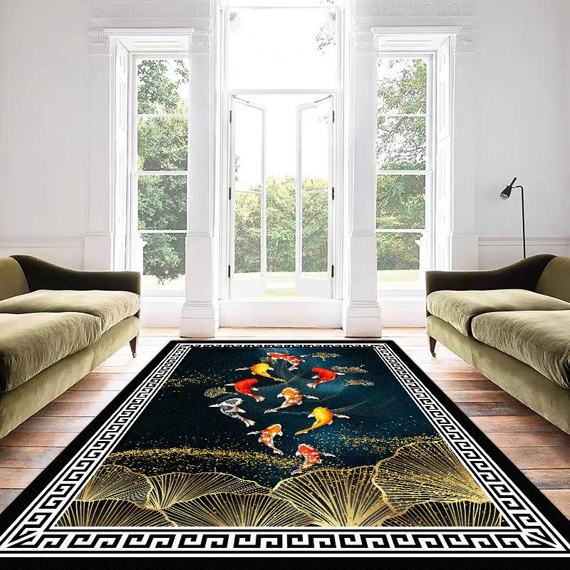 Modern 3D Luxury Decorative Rug for Living Room Large Size Easy Cleaning Room Decor Lounge Carpet Soft Non-slip Mat for Kids