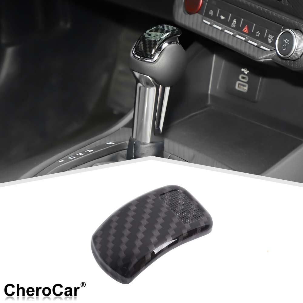 Carbon Fiber Inner Gear Shift Knob Trim Cover For Ford Mustang 2024 25 Interior