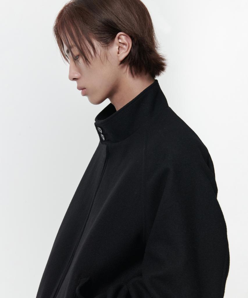 Musinsa Standard Wool Blend Harrington Jacket [Black]