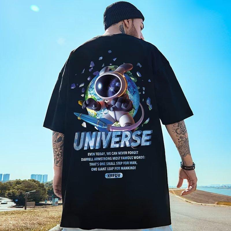 

Мужская футболка в стиле хип-хоп, оверсайз, с коротким рукавом, толстая мужская модная брендовая модная футболка, свободная мужская