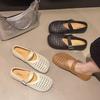 Yuzhihao Women's Summer Flat Hollow Sandals: Stylish Closed Toe Casual Shoes