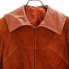 60s 70s Vintage TALON Zip Suede Leather Jacket 18 Orange Series Women Used