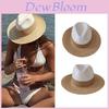 Summer Straw Hat With Large Brim For Sun Protection And Outdoor Beach Wear