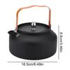 Portable Camping Kettle 1.6L Outdoor Teapot Kettle Coffee Pot 304 Stainless Steel Water Pot Campfire Kettle Camping Accessories