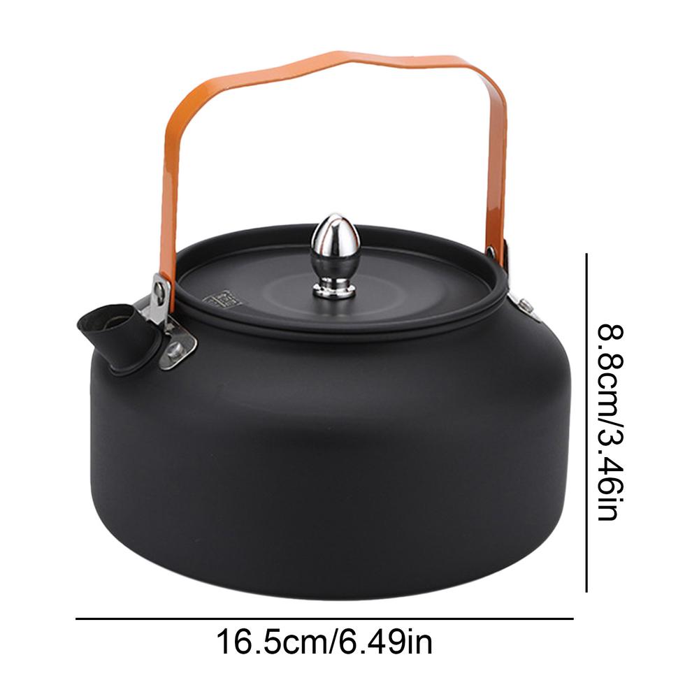 Portable Camping Kettle 1.6L Outdoor Teapot Kettle Coffee Pot 304 Stainless Steel Water Pot Campfire Kettle Camping Accessories