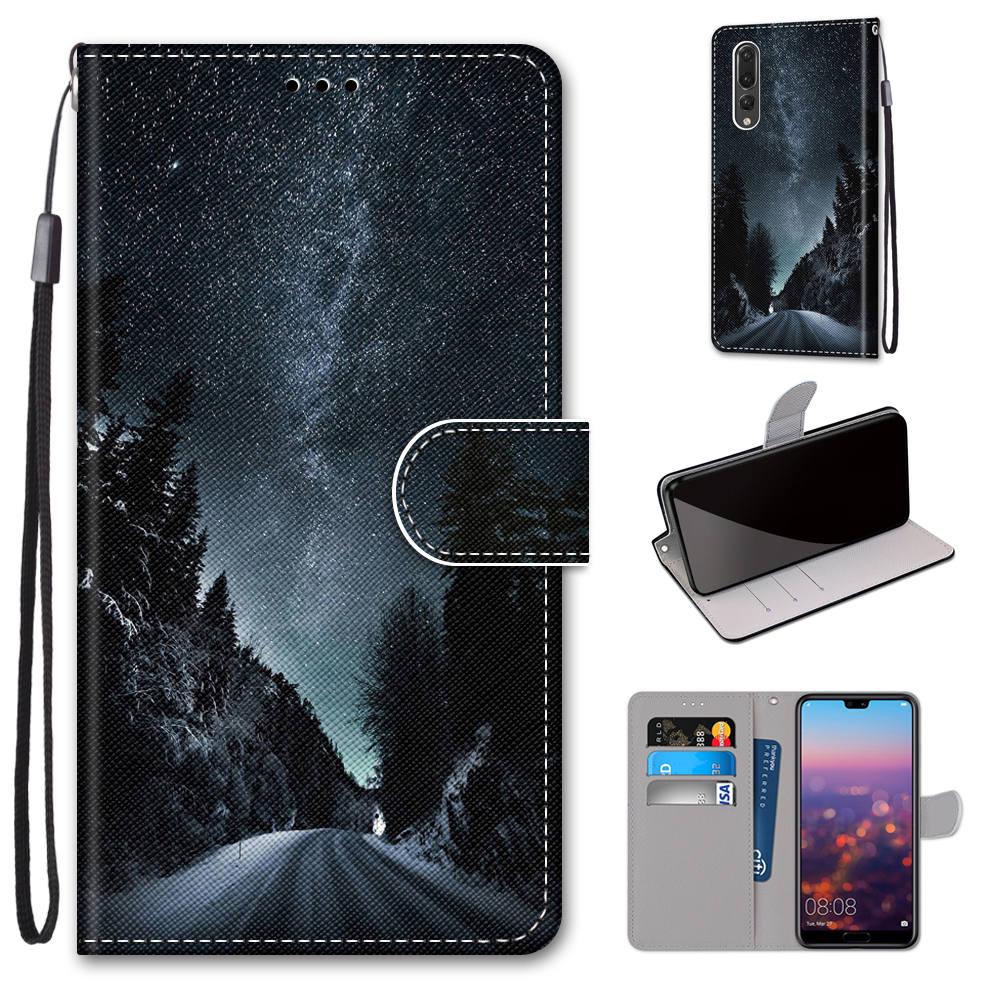 Custodia A Portafoglio In Pelle PU Per Huawei Mate 20 Lite | Con Supporto Magnetico E Cinturino | 3 Slot Per Carte | Colore Artico