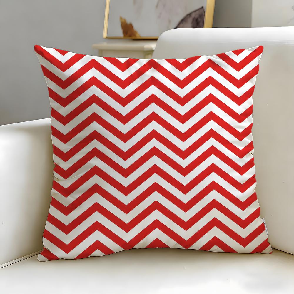 Herringbone Pattern Cushion Cover Soft EasyWash Pillow Case Versatile for Couch Bed Travel and Office