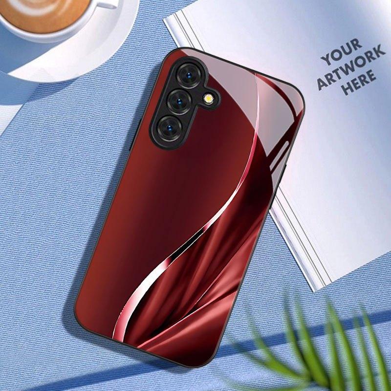 Graceful Wave Pattern Exquisite PhoneCase for Samsung Galaxy S26 S25 S24 S23 S22 S21 FE Ultra Plus Men Women Built-in Glass