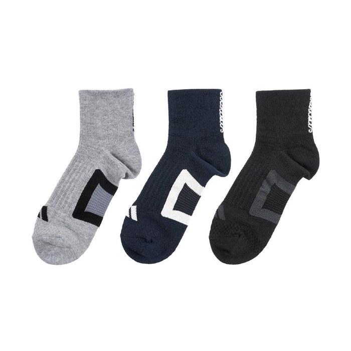 adidas DRY One-Point Ribbed Short Socks 3-Pair Set