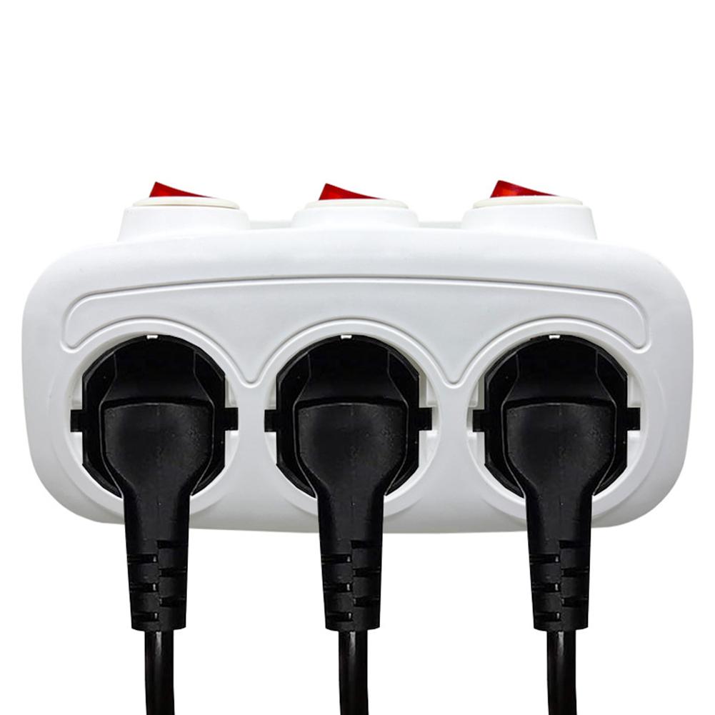 For Electric Shavers 3-Port Socket Flexible Control 150.5*83*81mm 16A 250V Rating 3680W Maximum Power Flame-Retardant PP