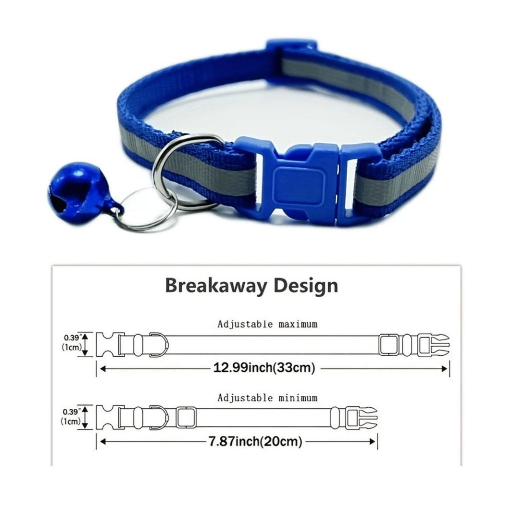 Reflektierendes Haustierhalsband mit Glöckchen - Halskette für Katze und Kätzchen