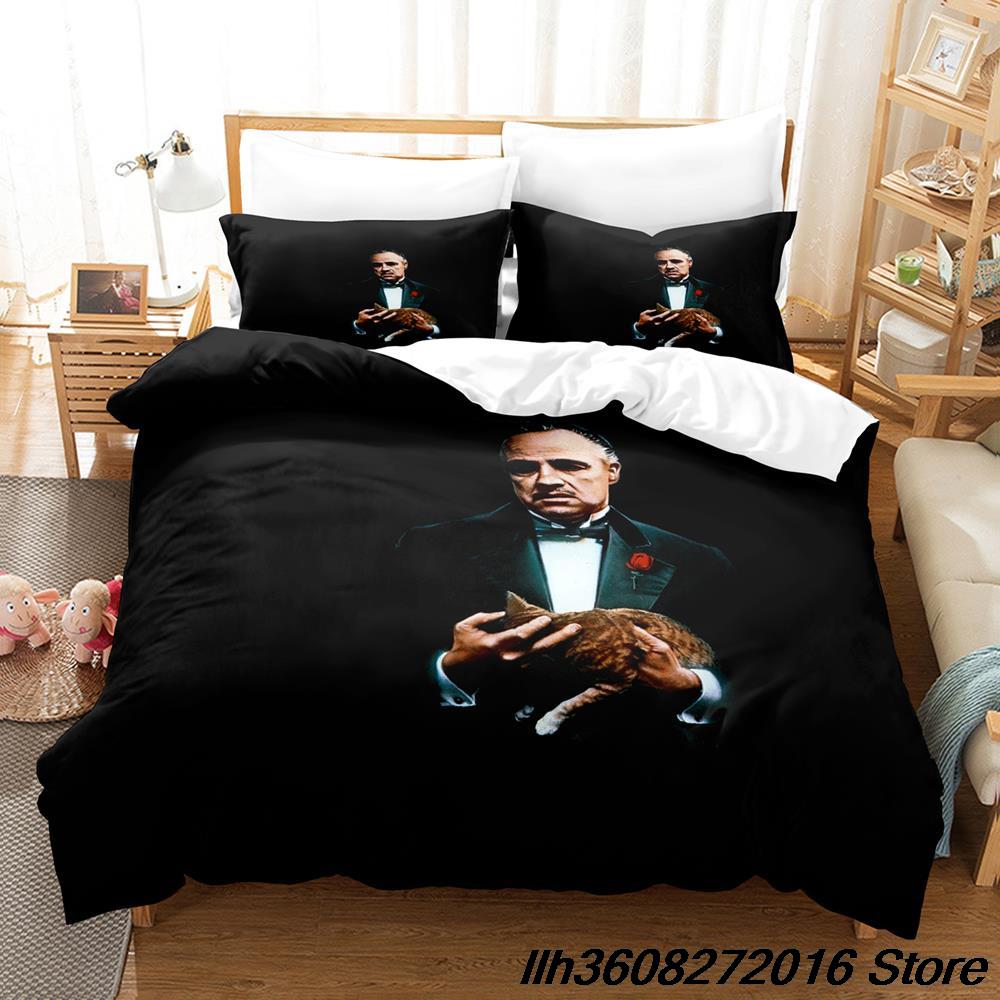 Neues Der Pate Bettwäsche-Set Einzelbett Twin Voll Queen King-Size Abmessungen Abmessungen Bettwäsche-Set Erwachsene Kinder Schlafzimmer dreiteilige Anzüge 3D Anime