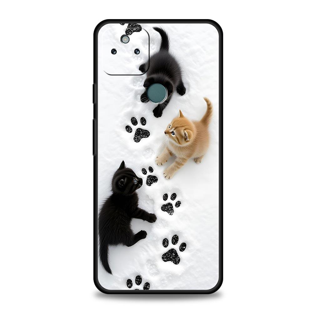 Cute Cat Phone Case Cover for Google Pixel 10 9 8 7 6 9A 8A 7A 6A Pro Shockproof Soft TPU 9 Pro XL Shell Capas Fundas Coque Bags
