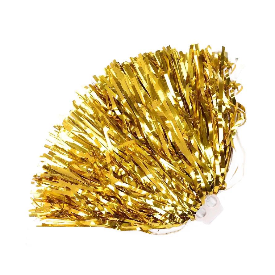 Cheerleading Pom Poms Cheer Balls Finger Type Gold Yellow Pink Red Green Blue for Hand Dance Girl Kids Women Pompoms Accessories