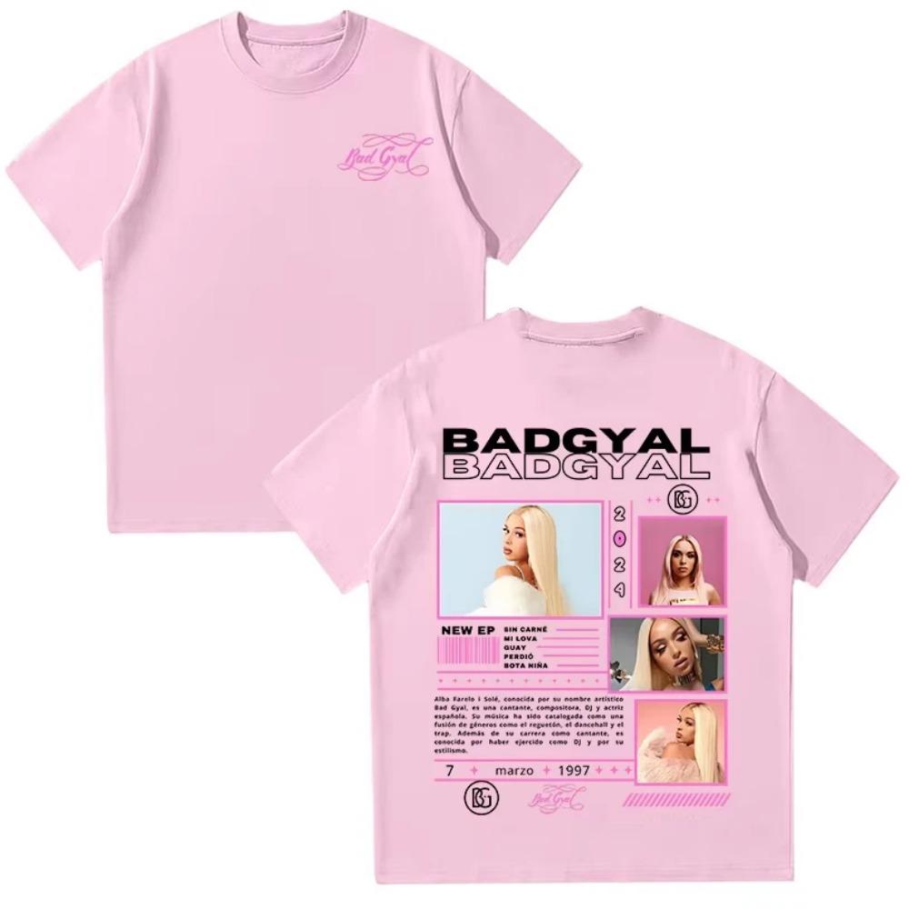 Bad Gyal T Shirts Rapper Bad Gyal Women's Tee High Quality Cotton Women Clothing Pop Men T-shirts Casual Y2K Streetwea