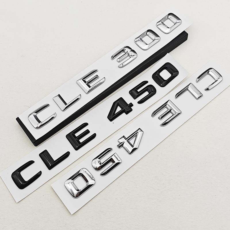 3D ABS Car Letters Logo CLE300 CLE450 Badge Sticker Rear Trunk Emblem For Mercedes Benz CLE300 CLE450 Auto Model Accessories