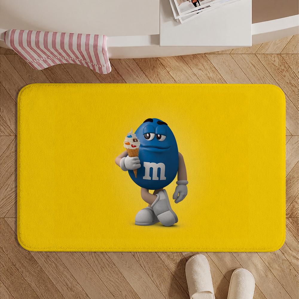 Brand-M&M'sS Floor Mat Soft Non-Slip Bath Mat, Bedside Carpet, Absorbent Doormat for Home