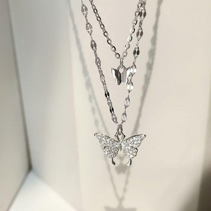 Mode Frauen Kristall Zirkon Kreuz Anhänger Halskette für Frauen Mädchen Kristall Kette Halskette Punk Party Schmuck