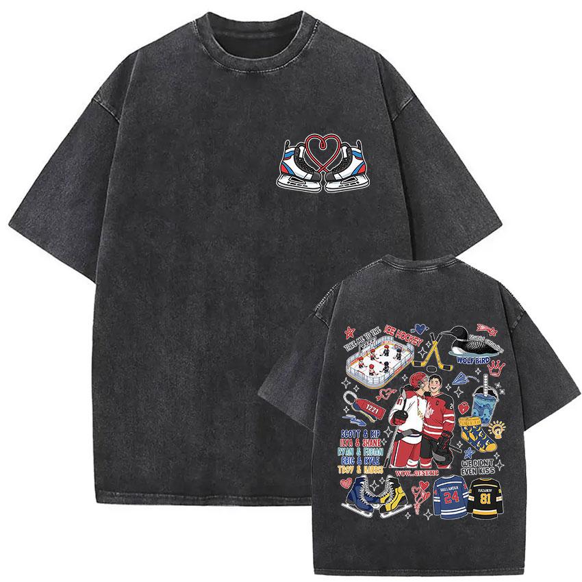Heated Rivalry Ilya Rozanov 81 T Shirts Boston Hockey Vintage Washed Harajuku Oversized Tshirt Man Women 100 Cotton Tops Tees