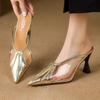 Fashion Pointed Toe Women High Heels Shoes Fashion Sexy Shoes Designer Elegant Pumps Woman Sandals 2025 Summer Trend Brand Mujer Zapatos