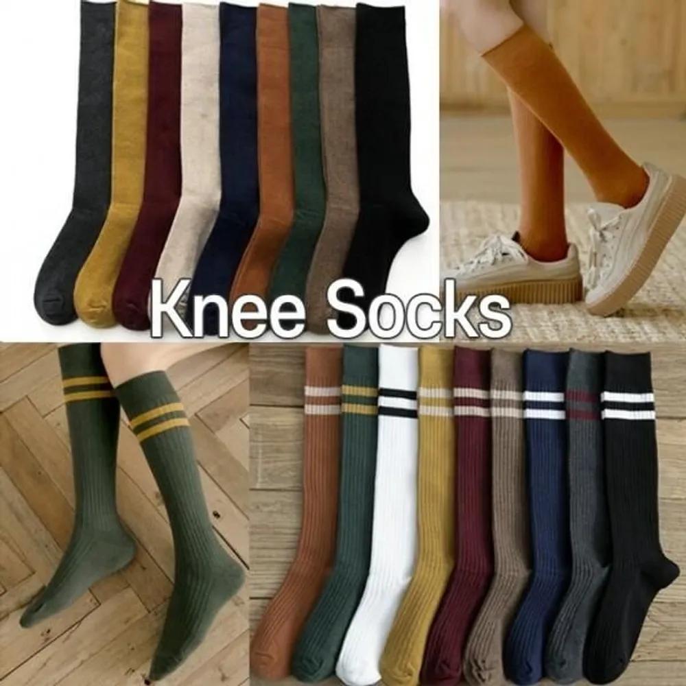 Irum sturdy pure cotton over-the-knee socks Ringle White