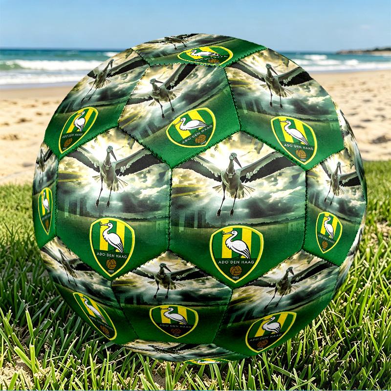 ADO Den Haag Print Size 5 Soccer Ball, PU Wear Resistant Football for Match Training and Daily Practice, Birthday Gift for Soccer Fans