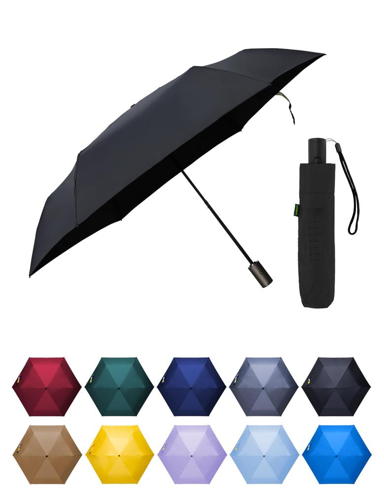 RAINWORX Lightweight Carbon Fiber Manual Folding Large Size Open/Close Umbrella, (Black)