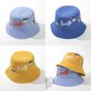 Cotton Kids Sun Hat With Embroidered Letters For Boys Girls Summer Protection