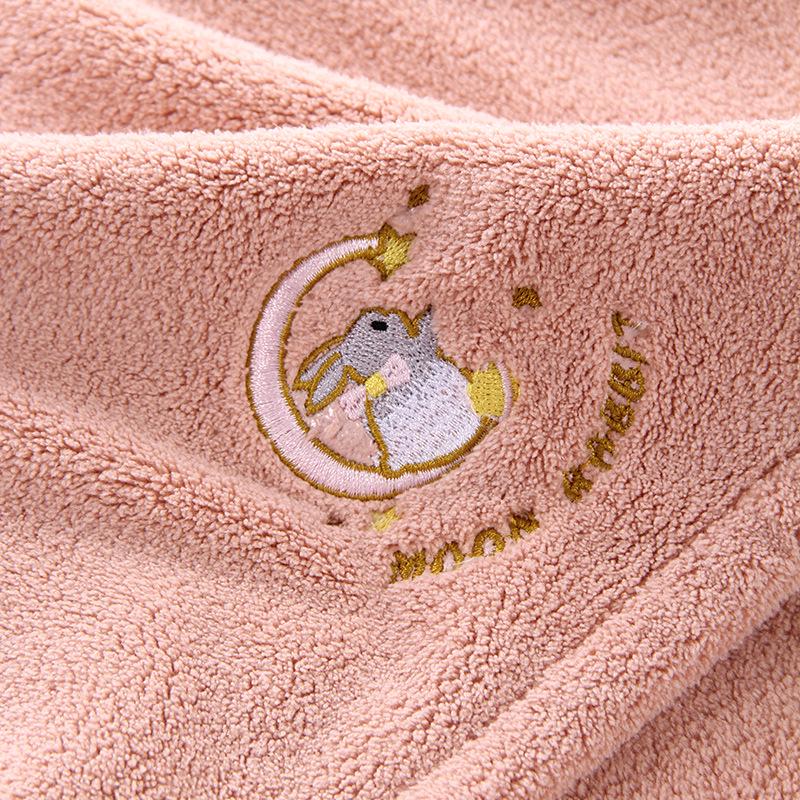 Tuqiang Hair Drying Towel - Absorbent & Cute Embroidery Bath Cap