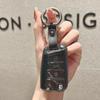 Transparent Black Key Cover for FAW-Volkswagen Jetta VS5/VS7 - Simple Design