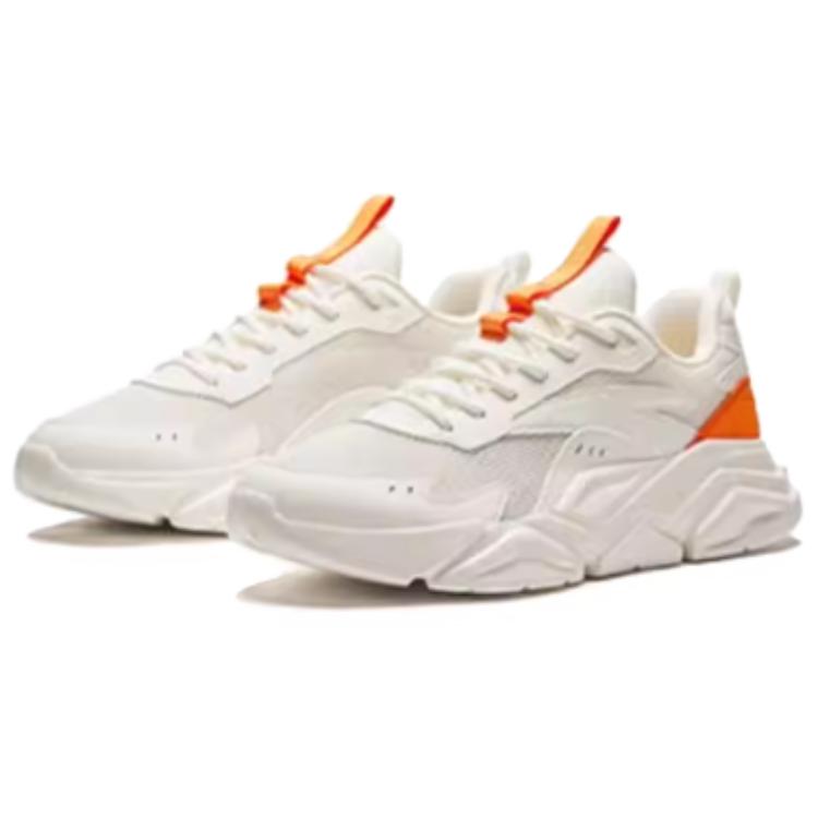 Anta Chaussures Décontractées Classiques Polyvalentes Absorbant les Chocs Résistantes à l'Usure Tige Basse Homme sneaker Blanc Orange 912538809F-7