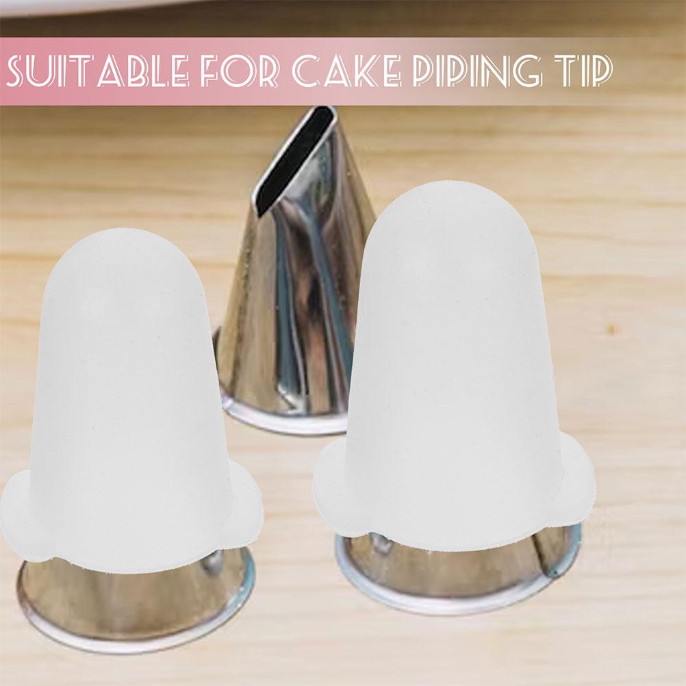 4Pcs Small Piping Tip Protectors Silicone Cover for Cake Decorating Nozzles Reusable Freshness Keeper Easy Storage and Efficient