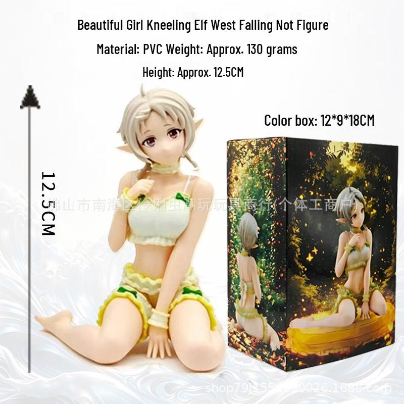 Beautiful Girl Anime Kneeling Pose Model - Shirufi 2D Ornament Figure In Stock