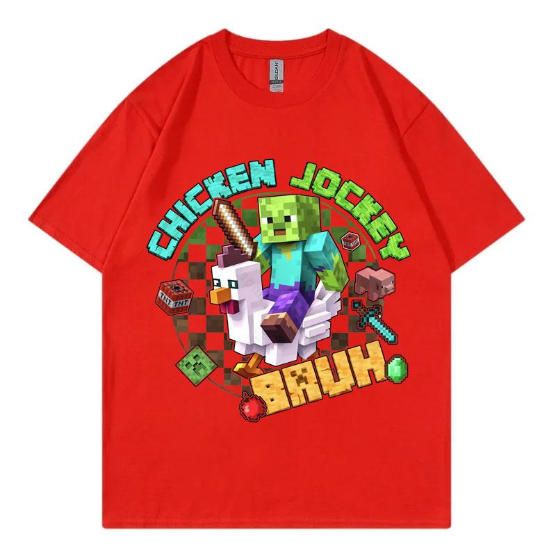 

Funny Chicken Jockey Graphic T Shirts High Quality Fashion Y2k Clothing Tshirt Men Women Harajuku Cartoon Short Sleeve Tshirts S