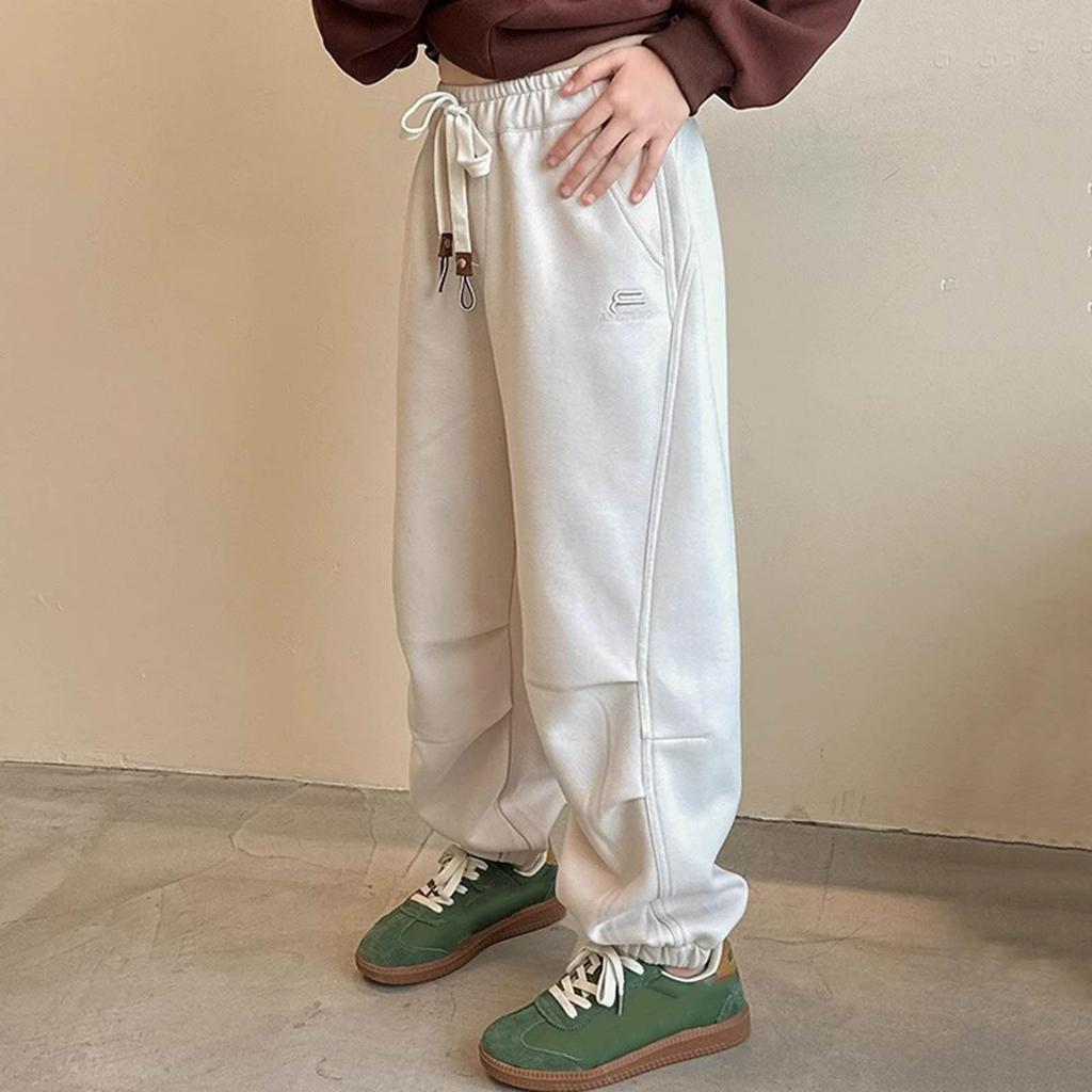 Girls' Casual Sports Wide Leg Loose Elastic High Waist Elastic Lightweight  Jogging Pants