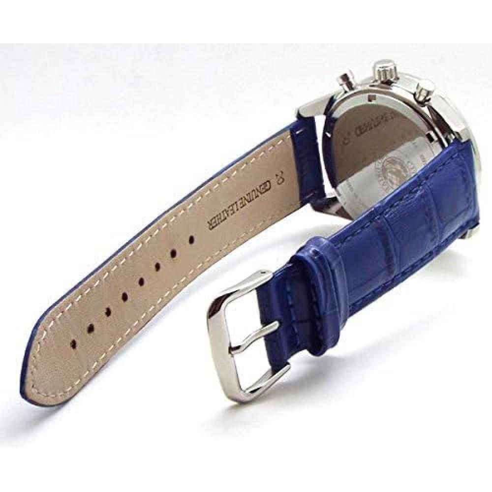 Citizen Eco Drive Chronograph Leather Belt Blue Vo10 6741f