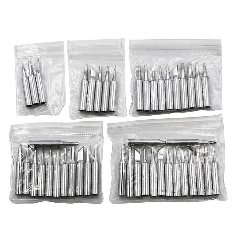 Lead-Free Electric Soldering Iron Tip Set: Flat, Bent, and Knife Tips for 936 Station