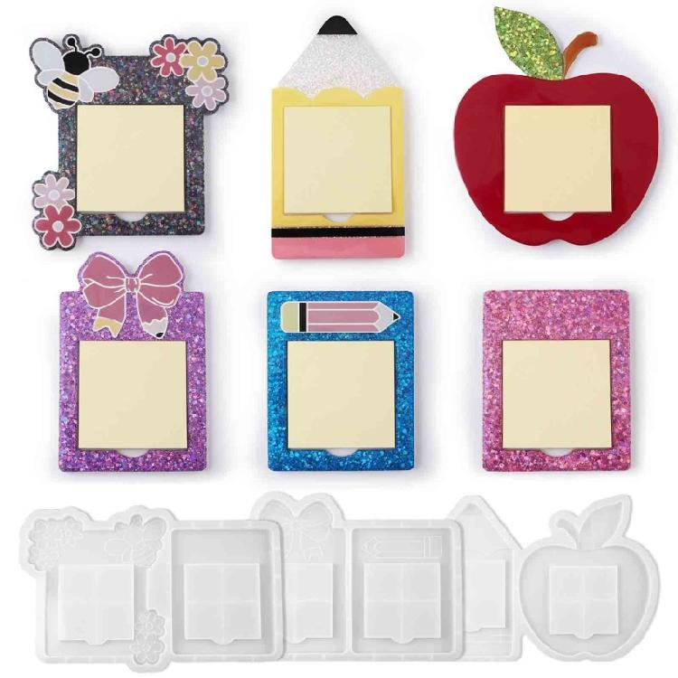 Silicone Moulds Easy Demolding Molds Sticky Note Shape Epoxy Resin Molds Sticky Note Frame Molds Suitable for Frames