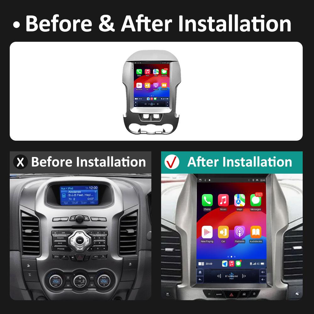 9.7 Inch Touch Screen Car Video for Ford Ranger 2012 2013 2014 - 2015 Radio Player Cooling Fan Wireless Carplay Head Unit WIFI