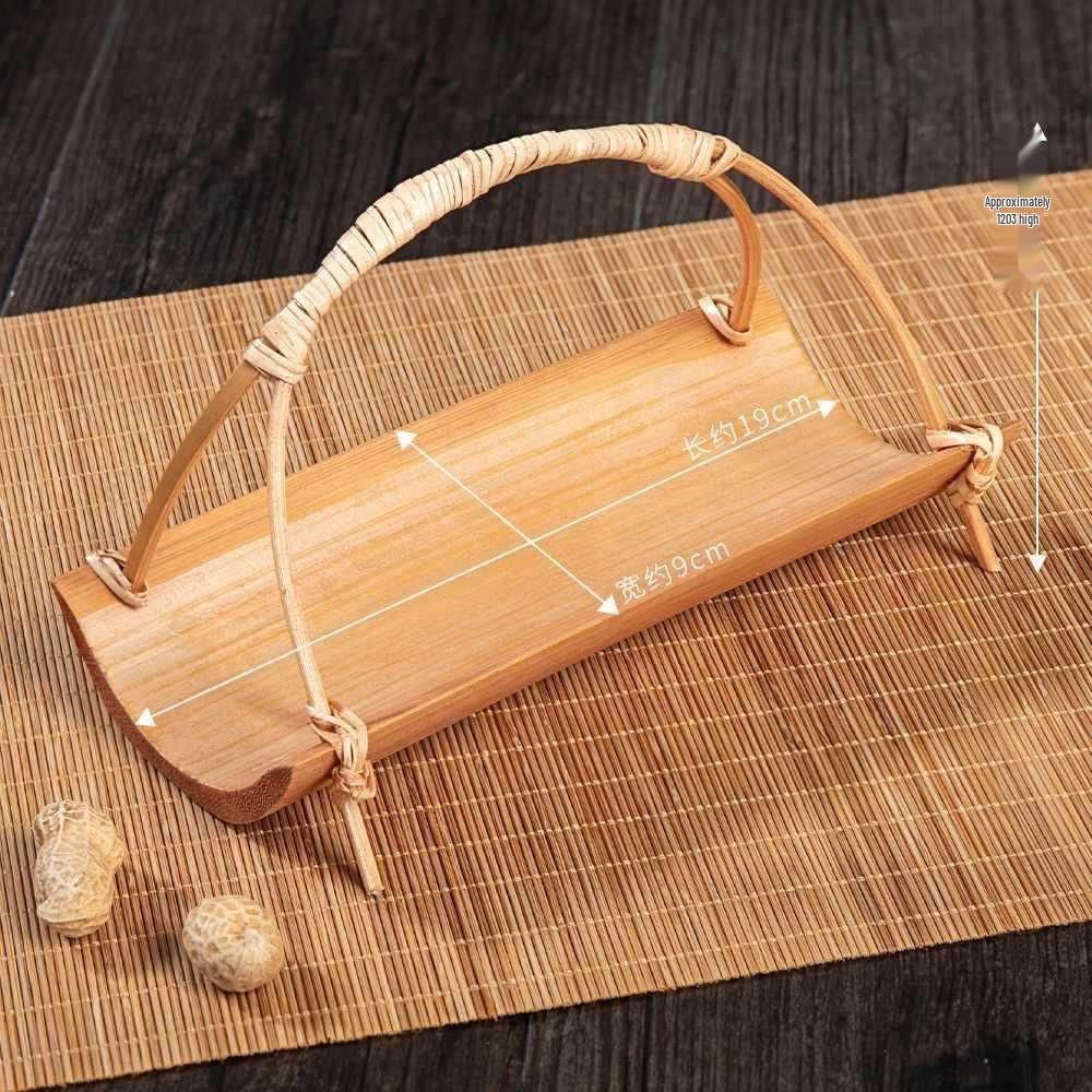 Wooden Multi-Compartment Tea Tray & Snack Plate