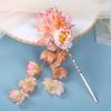 EZ PEACH Kanzashi Stick Hairpin, Cherry Blossom Flower, Pearl, Single Hair Accessory, Simple Hair Accessory for Yukata and Japanese Traditional