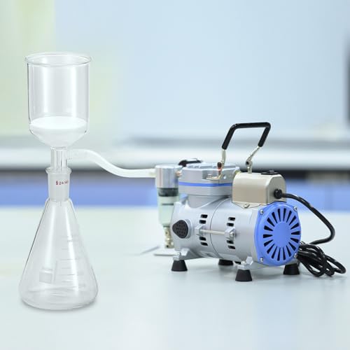 PATIKIL Buchner Funnel, 500ml, Borosilicate Glass with Fine Filter Plate (G2), 24/40 Standard Taper, Internal Joint, Clear, Laboratory Use, 95mm Inner