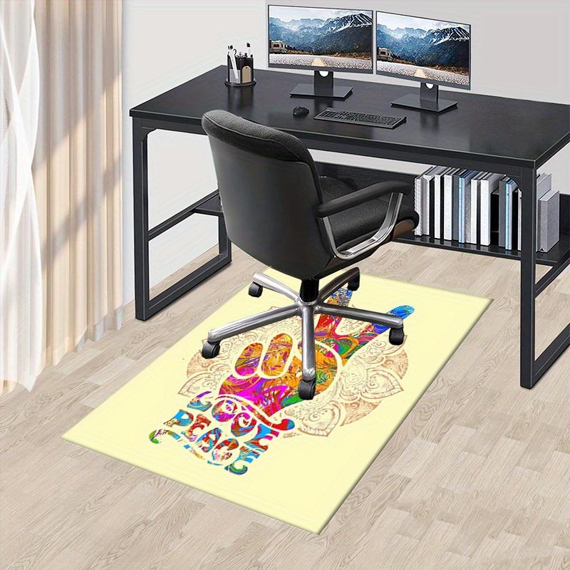 Office Carpet: Colorful Peace Sign Design with Intricate Patterns Perfect for Sofa Protectio
