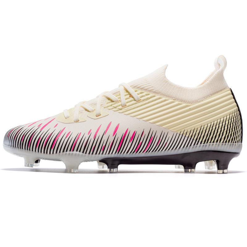 

Football shoes Boys and girls long nails artificial fake turf campus game football shoes 35 бежевый