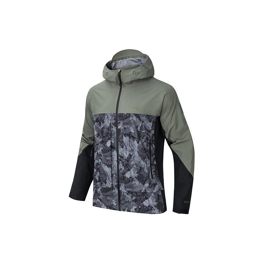 Anta x National Geographic Windproof And Water Repellent Windbreaker Jacket Men s Murky Olive Green/All Over Print 152416612-3 XXXL